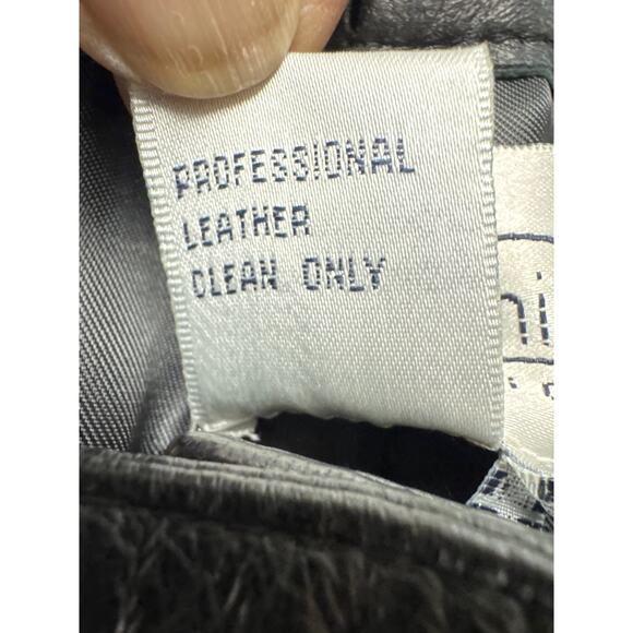 Vintage Willi Smith Black Leather Pants Size 10 Goth Y2K, Old Money, Rocker 90's - Picture 6 of 8